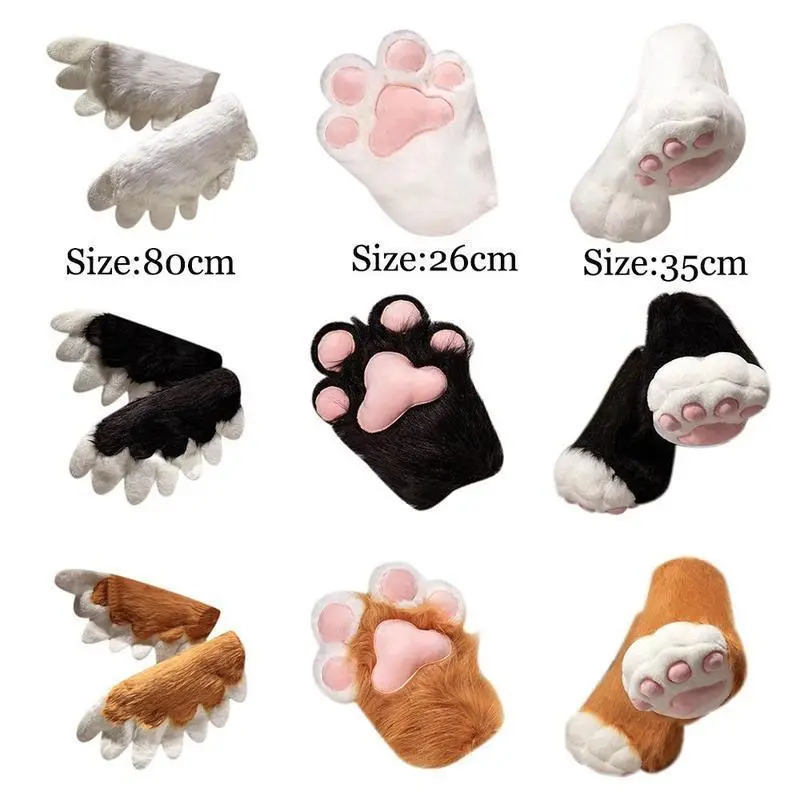 Giant Fluffy Material Fursuit Paw Gloves Bear Style Cute Design Plush Toys Manga Inspired Cat Style Furry Cosplay Furry Parties Giant Fluffy Material Fursuit Paw Gloves Bear Style Cute Design Plush Toys Manga Inspired Cat Style Furry Cosplay Furry Parties