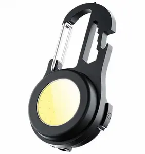 Oloey MultiFunctional Keychain Light with TypeC Charging Strong Magnetic Work Light Outdoor Mini Portable LED Flashlight for Camping Hiking