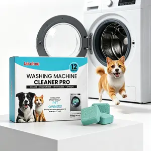 Washing Machine Cleaner Tablets for Front Load and Top Load Washers Deep Cleaning Descaler Tablets Helps Remove Odor Residue and Buildup