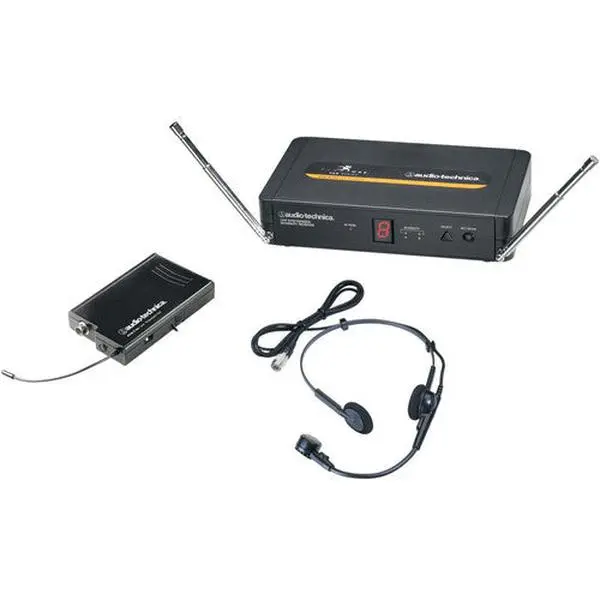 Audio-Technica ATW-701 Wireless BodyPack Microphone System - Includes: ATW-R700 Receiver, ATW-T701 UniPak Transmitter with Pro-8HECW Headworn Microphone