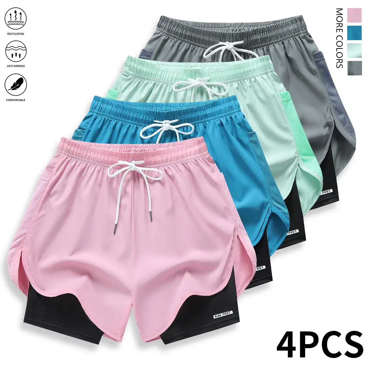 Pink + Lake Blue + Light Green + Gray