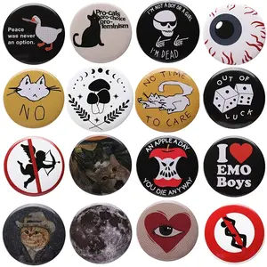 Tinplate Soft Button Pins, Letter Animal Goose, Read Banned Books Cat Buttons For Clothes, Bags, Backpack, Hats, Jeans, and More, Funny Bag Accessories!