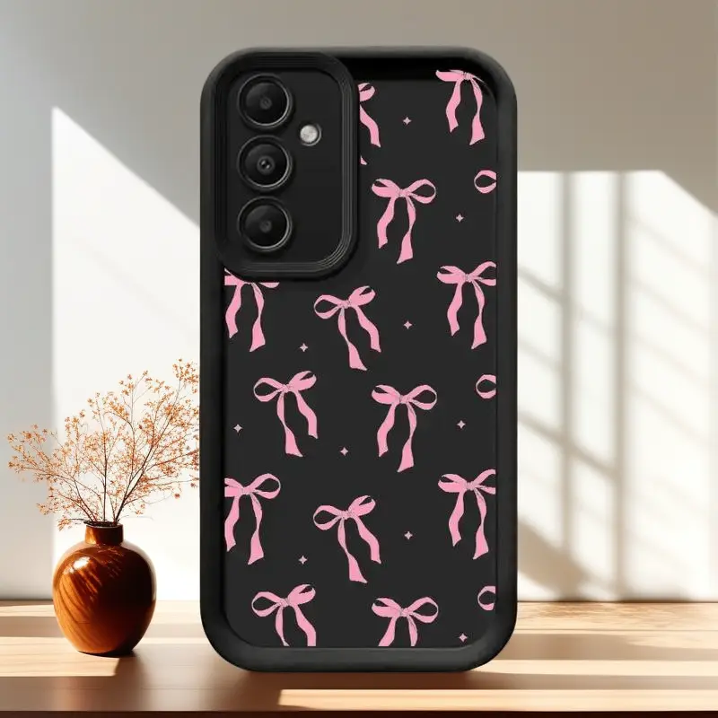 [Pink Bow Phone Case] Phone Case - Pink Bow Pattern Phone Case, Suitable for Samsung Galaxy S26,S26PLUS,S26ULTRA,S25,S25PLUS,S25ULTRA,S24,S24FE,S24PLUS,S24ULTRA,A54,A53,A52,A36,A35,A34,A33,A17,A16,A15,NOTE20,NOTE20ULTRA,S23,S23PLUS,S23ULTRA,S22,S22PLUS,S2