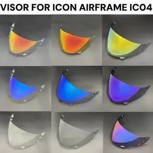 IC-04 Motorcycle Helmet Visor Lens for ICON IC04 Airframe Pro Airmada Airform Anti-UV Anti-Scratch Dustproof Polycarbonate Replacement