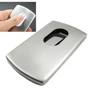 KINGFOM Stainless Steel Business Card Case Pocket