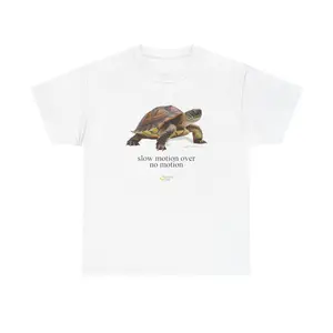 Slow Motion Turtle Shirt – A casual retro-style T-shirt featuring a vintage turtle graphic. Made from soft, breathable cotton for everyday comfort. Perfect for men and women who love fun, laid-back designs.