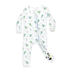 Bellabu Bear Dragon Bamboo Convertible Footie - All in One, Slip Resistant, Hypoallergenic boy  clothes
