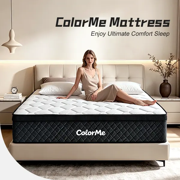 12/14 Inch  Hybrid Mattress-in-a-Box, 12-14 Inch with Independent Pocket Coils & Ultra-Plush Memory Foam, Pressure Relief, Motion Isolation, Breathable, Available in Twin, Full, Queen, King Sizes
