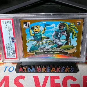 2025 Gold Horizontal Downtown Travis Hunter First on Print, 01/10 , P.S.A Gem Mint 10 Football Card