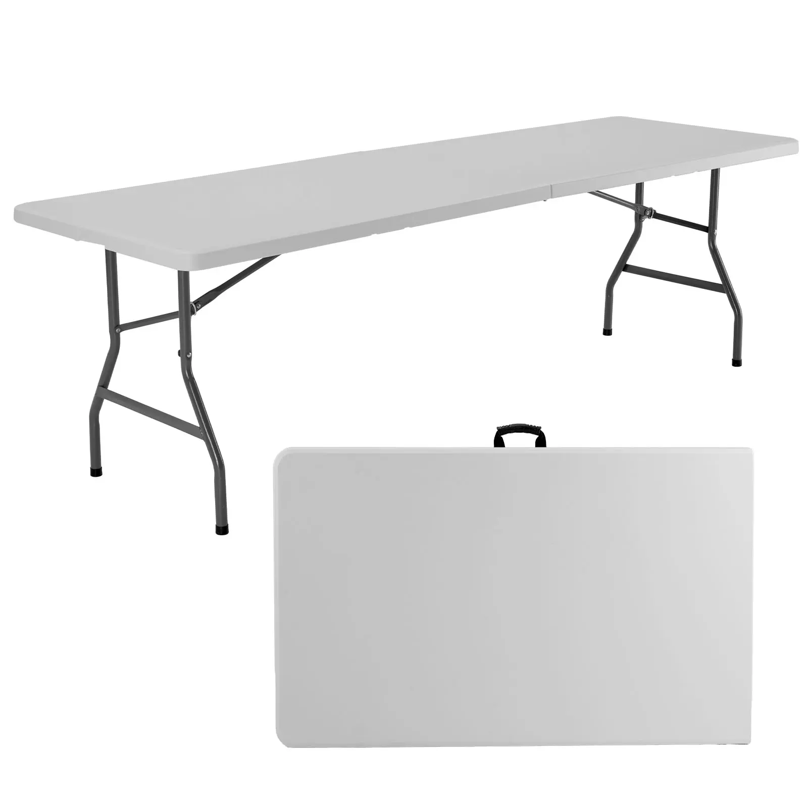 Sweetcrispy Heavy-Duty Stainless Steel Folding Table with Carrying Handle - Outdoor Garden, Patio, Foldable Picnic, Fold-Out Dining Option for Camping, Party Use, Outdoor Garden Table