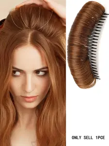 5-Inch Hair Pad, Invisible Root Hair Pad for Bun Styling Hairstyle, High Crown Full Hair Accessory, Hair Bun Accessories, Synthetic Hair Piece, Perfect for Holidays and Daily Use