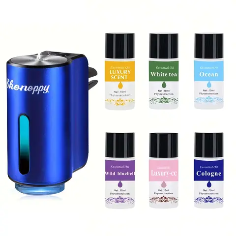 Smart Car Air Freshener,Rechargeable Car Aromatherapy Diffuser,Humidifier Function, Essential Oil Diffuser, Car Interior Accessories, Christmas Gifts