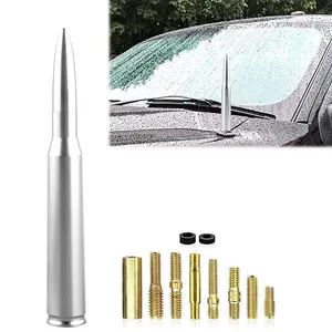 50 Cal Badass Bullet Antenna for Pickup Truck, Compatible with Ford Dodge GMC, 50BMG Antenna 6061 Aluminum Short Design, Easy Installation