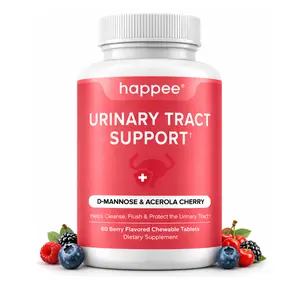 Urinary Tract Health Support, UTI Relief & Prevention Supplement - Berry Flavor, 60 Chewable Tablets