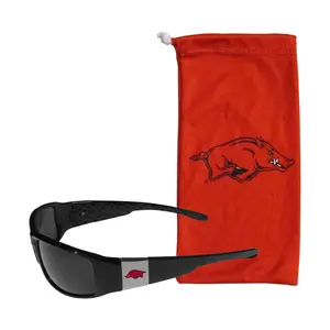 Siskiyou Sports College Chrome Wrap Sunglasses and Bag
