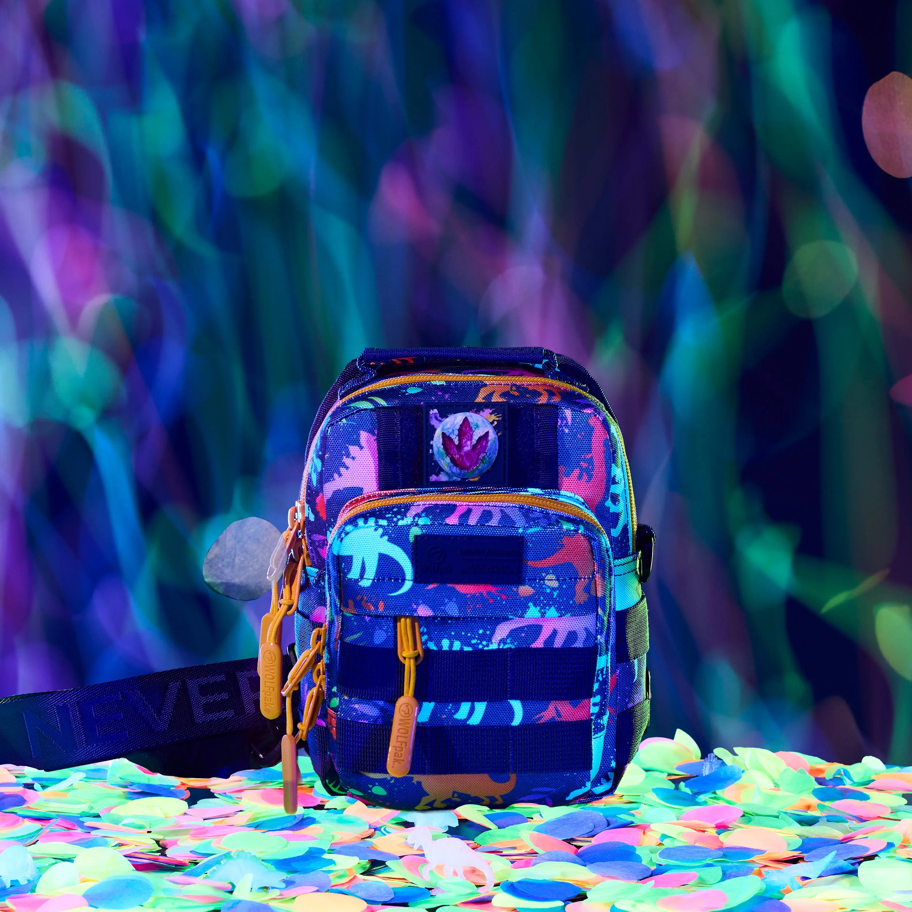 4L Mini Tactical Sling Bag Neon Dino