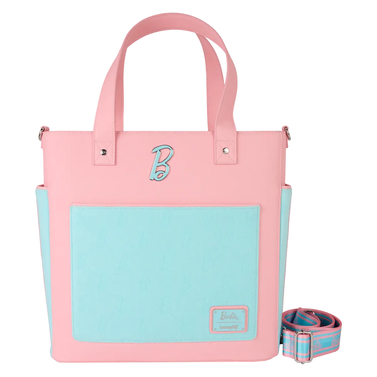 Mattel Classic Barbie Terry Cloth Convertible Backpack & Tote Crossbody Bag Mattel Classic Barbie Terry Cloth Convertible Backpack & Tote Crossbody Bag