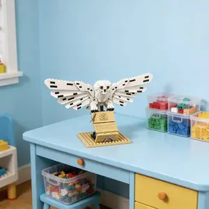 New Owl Building Blocks Set, Creative Magic Series Theme, DIY Fun Assembly Decor Gift, Perfect for Birthday Parties and Weekends