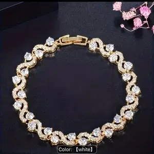 Color Wave Stone Bracelet - White