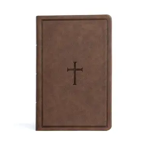 CSB Large Print Personal Size Reference Bible, Brown LeatherTouch, Red Letter, Presentation Page, Cross-References, Full-Color Maps, Easy-to-Read Bible Serif Type