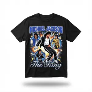 [SALE UP TO 50%] Michael Jackson King Anime Comfort Color T-Shirt, Vintage Comic Retro Pop Art Graphic Tee, Music Icon Unisex Outfit