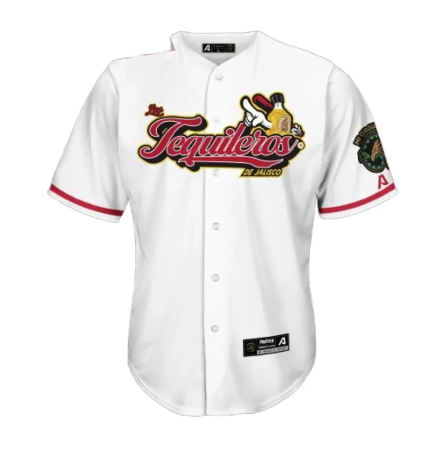 [WHITE] TEQUILEROS DE JALISCO BASEBALL JERSEY