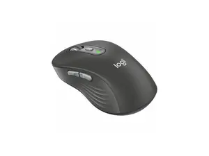 Logitech Signature Plus M750 L Mouse - Optical - Wireless - 32.81 ft - Bluetooth/Radio Frequency - 2.40 GHz - Graphite - USB - 2000 dpi - Scroll Wheel - 6 Button(s) - Large Hand/Palm Size - 1 x AA Bat