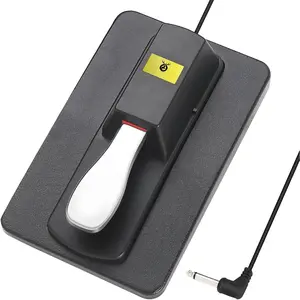 Sustain Pedal Universal Foot Controller , 6.35mm 1/4" Jack Damper Pedal For Keyboards Digital Pianos MIDI Synthesizers  Organ Tone Modules Drum Machines (Black)