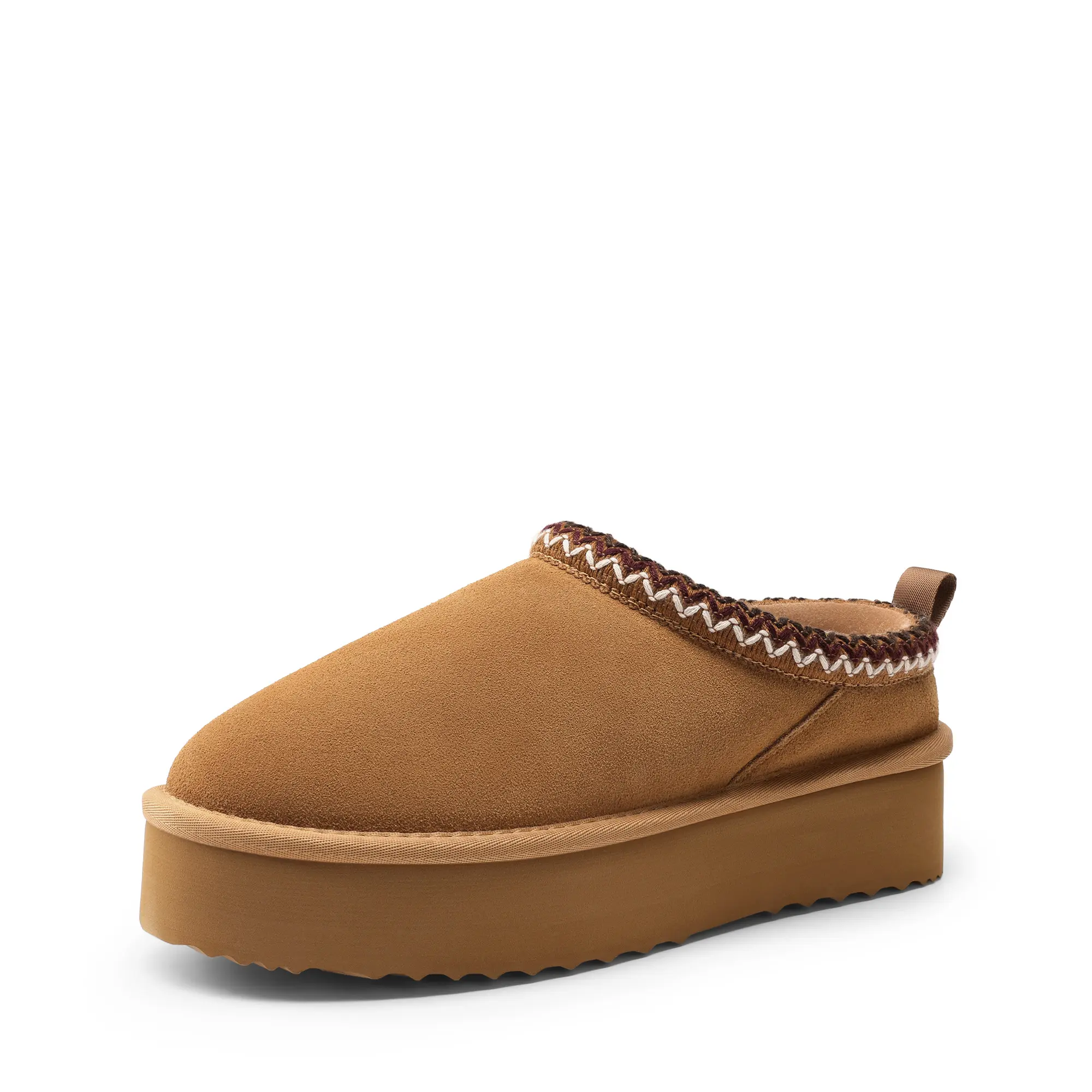 DREAM PAIRS Women's Thick Sole Slippers - Genuine Suede, Fluffy Faux-Fur, Lightweight EVA, Platform Lift Comfortable Height Elevation, Cold Weather Indoor/Outdoor Cushioned Slip-On Casual Slippers Shoe, Shoes for Women, Back to School