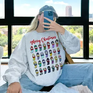 My Hero Anime Merry Christmas Sweatshirt Hoodie Legends Anime MHA Vintage Graphic Shirt Anime Fan Gifts