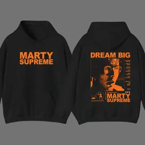 Marty Supreme Hoodie T-Shirt A24 Timothée Chalamet, Unisex Shirt Vintage Film Inspired Tee, Timothée Chalamet Fan Gift, Iconic Character Aesthetic, Cult Movie Fan Apparel, For Men and For Women
