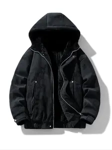 Men's Two-Sided Wear Fleece Lined Thick Fitted Jacket Coat, Single Piece, Inner Warmth, Stylish Outerwear for Cold Weather