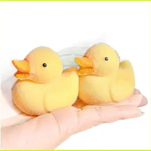 2pcs Taba Squishy Animals Squeeze Toys, Cute Kawaii Sticky Sensory Fidget Toys for Adults Kids with Autism, Easter Basket Stuffers Party Favors Birthday Gift (D Duck)