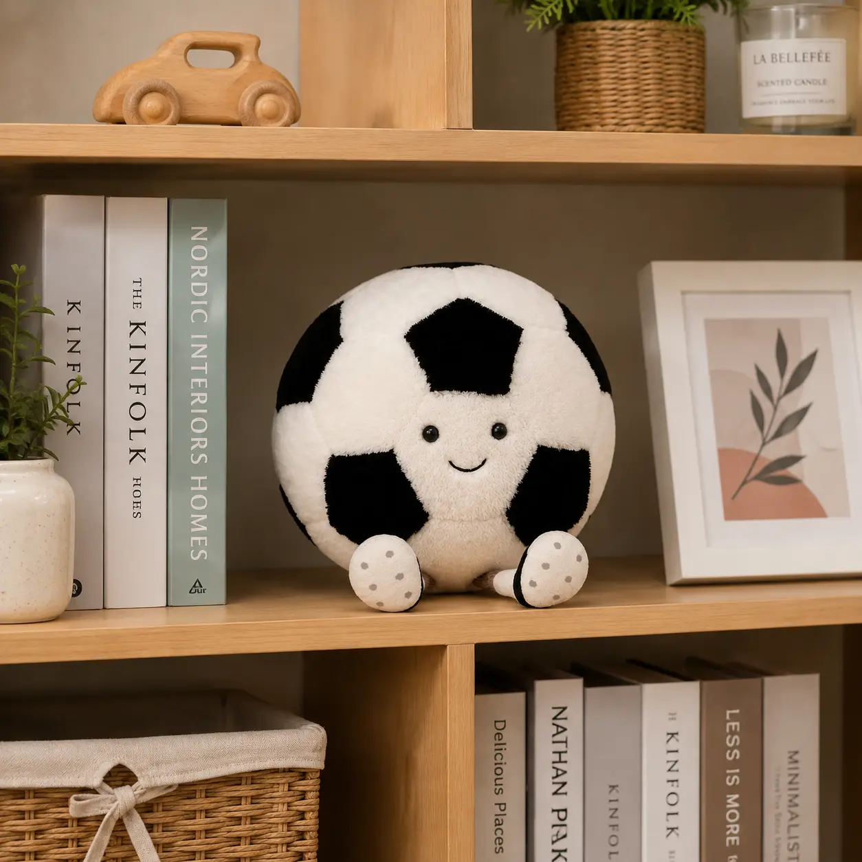Cute Football Plush Toy  JELLYCAT – Soft Soccer Ball Stuffed Animal for Boys, Girls & Sports Fans