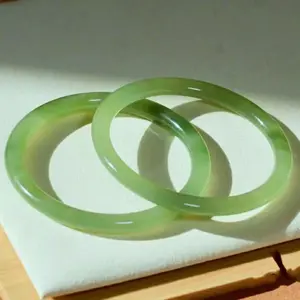 Vintage Dry Rose Jingle Bracelet for Women Antique Imitation Jade Sound Bangle Best Friend Gift