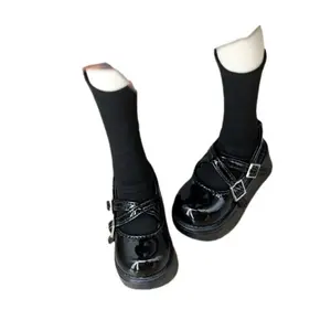 Bjd Doll Shoes Thick Sole Height Increase, Shiny Leather Toy Shoes Accessories, Versatile Bjd Doll Footwear, 4/1 Inch Doll Shoe