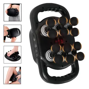 USB Rechargeable Handheld Massage Gun – High Torque Deep Tissue Percussion Massager for Back, Waist, Neck, Shoulders & Legs, 12 Massage Heads, 9 Adjustable Speeds, Long Battery Life, Home Use Muscle Relaxation Tool, Perfect Gift for Family & Friends back