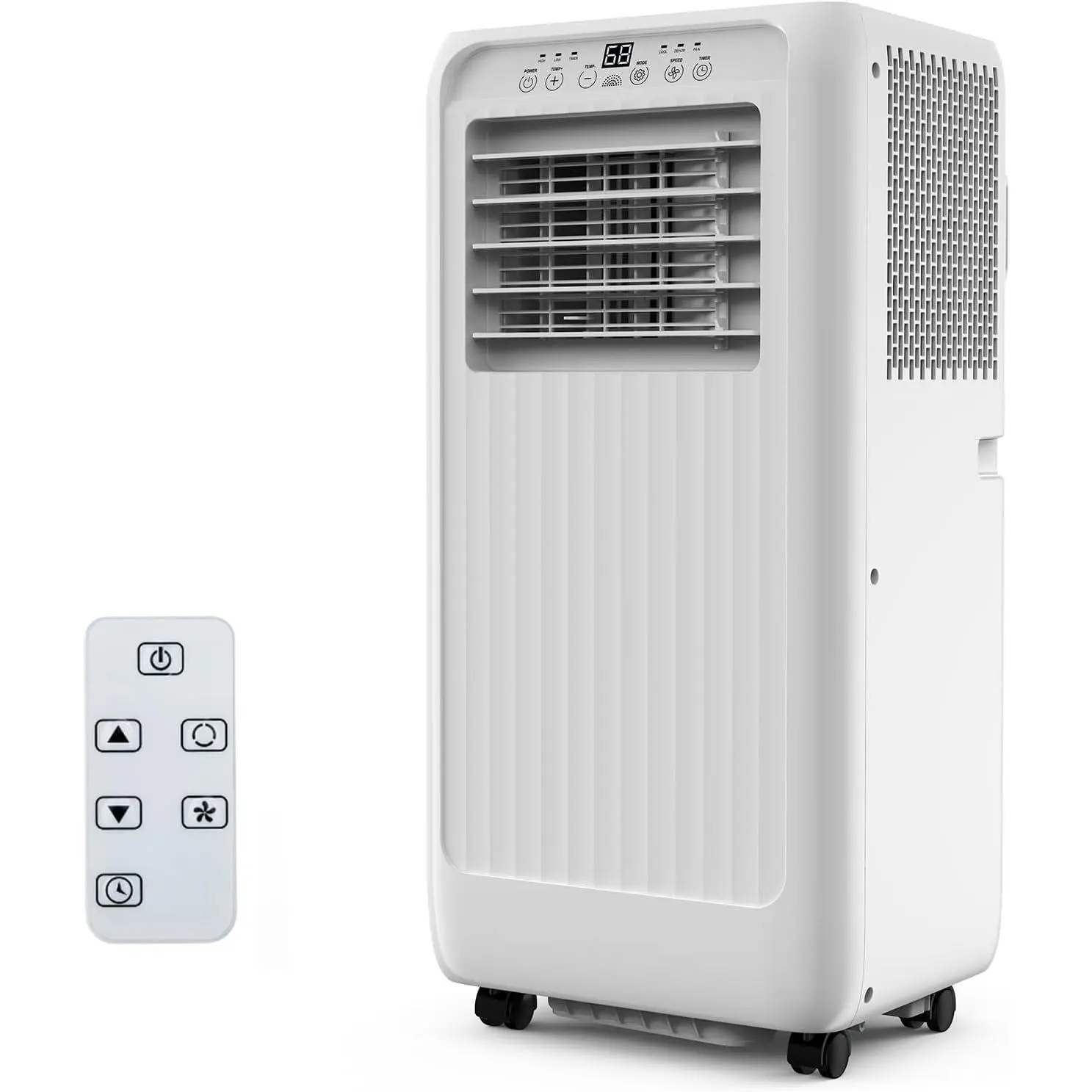 10,000 BTU 4-in-1 Portable Air Conditioner with Remote, Sleep Mode & 24H Timer – Cools up to 450 Sq. Ft., Ultra-Quiet 48dB, White