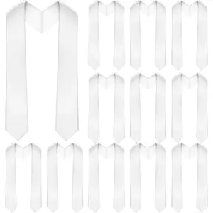 12 Pieces Unisex Graduation Stole Bulk Sublimation Blank Grad Sash Plain Graduate Honor Stole, 70 Inches