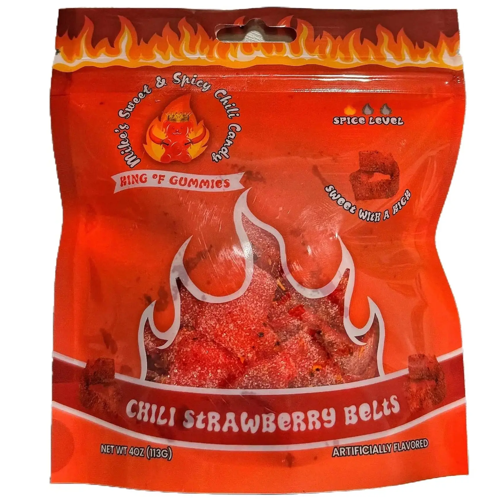 TWO 4oz PACKS (8oz) CHILI STRAWBERRY BELTS CANDY SNACK MEXICAN CANDY MEXICAN SNACKS