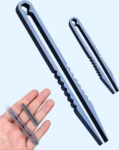 2Pcs Mini Titanium Tweezers, Portable Travel EDC Tweezers