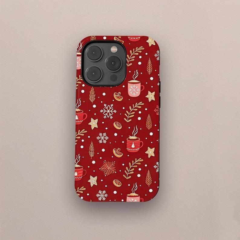 Cozy Hot Cocoa Christmas Phone Case Warm Winter Holiday Aesthetic Phone Cover iPhone 17 16 15 14 13 12 11