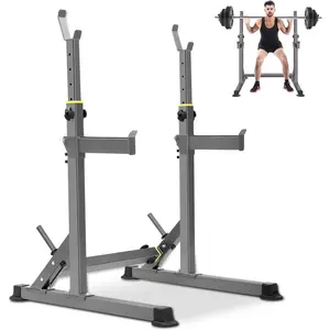 Adjustable Squat Rac,Multi-Function Barbell Rac for Weight Lifting and  Gym Fitness Worout Portable Squat Bench Press