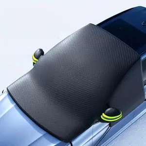 Car Magnetic Windshield Cover, Windshield Sunshade with Side Window Coverage, Durable Oxford Fabric, Frost Snow Sun Protection, Easy Installation, Winter Car Accessory