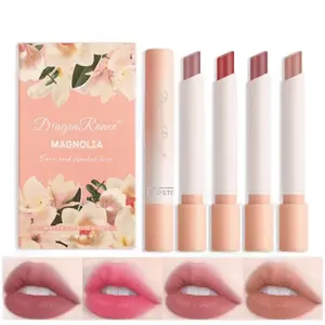 4 Pcs Pack Floral Matte Waterproof  Lipstick