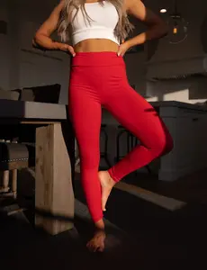 SA Exclusive Red Solid Leggings SA Exclusive Red Solid Leggings