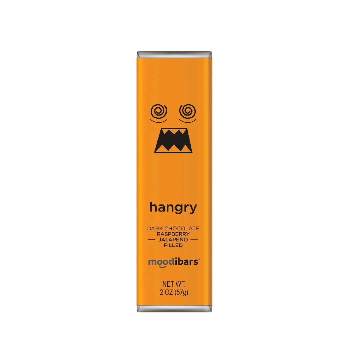 Moodibars Hangry Dark Chocolate Jalapeño Raspberry Jelly filled 2oz bar