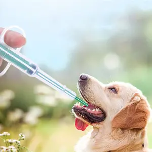 Pet Medicine Dispenser Dual Head Interchangeable Needle Tube, Universal Dog Cat Worming Tablets Feeder, Easy to Use Pet Care Tool