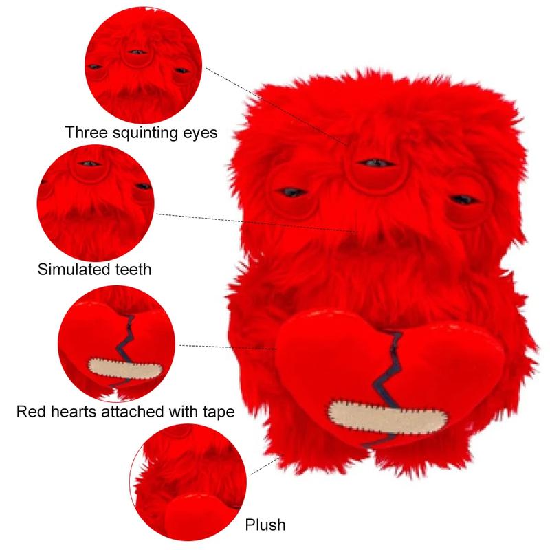Love Fuggler-Ugly-Monsters Plush Collectible Toy Heart MUNCH MUNCH Stuffed Plush Doll Valentine Present Red and Pink Love Fuggler-Ugly-Monsters Plush Collectible Toy Heart MUNCH MUNCH Stuffed Plush Doll Valentine Present Red and Pink