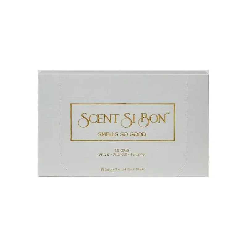 Scent Si Bon Luxury Scented Dryer Sheets - Le Gris - Vetiver, Patchouli, and Bergamot Scents, 50 Premium Fabric Softener Sheets to Reduce Static